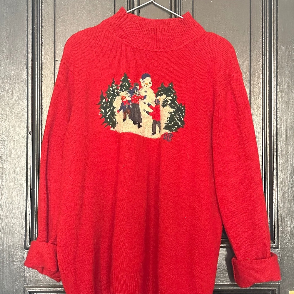 Jones New York wool/cashmere red sweater